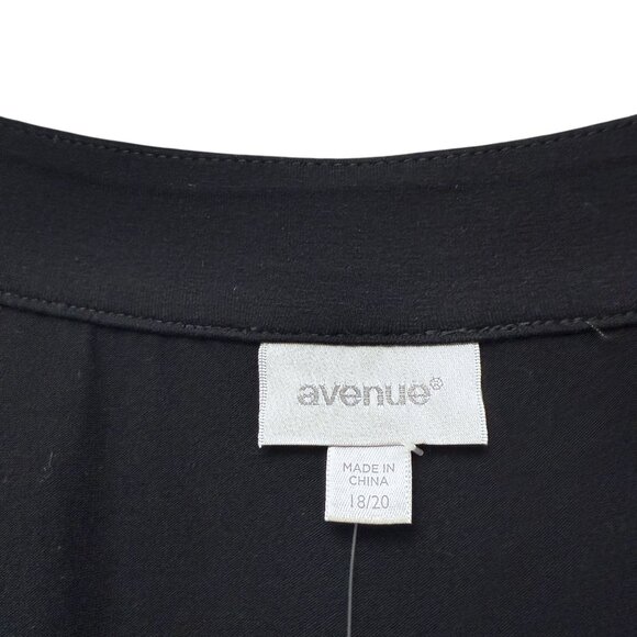 AVENUE Black Sleeveless Top Plus Size 18 / 20 Sequin Stretch Womens V-Neck NEW - Picture 5 of 7